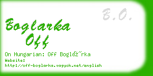 boglarka off business card